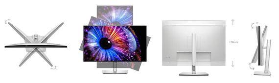 Монітор Dell  27' U2724DE HDMI, DP, USB-C, RJ-45, Audio, IPS, 2560x1440, 120Hz, sRGB 100%, Pivot (210-BKTV) | Зображення 8