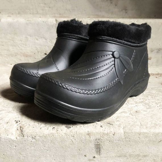 Женские дутики с мехом, Женские дутики на танкетке, Дачные галоши Валенки шитые LM-39 | Зображення 2