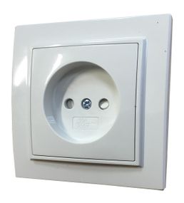 Розетка внутрішній установки 1-а б/з з захисна шторка біла IP20 Malta Ny95000957