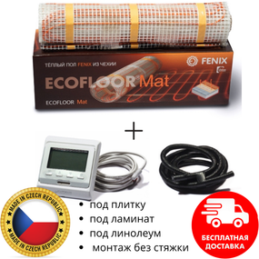 Тепла підлога комплект програмований терморегулятор + нагрівальний мат Fenix LDTS M 2,1 м2 (340 Вт)