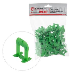 Система вирівнювання плитки, основа 1 мм, 100 од. INTERTOOL KT-4951