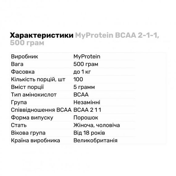 Аминокислоты BCAA 2:1:1 500 g (Watermelon) | Зображення 1