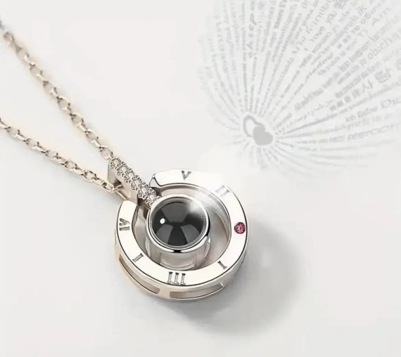 New Кулон підвіска з проекцією I love you Я тебе люблю 100 мовами світу у формі серця | Зображення 7