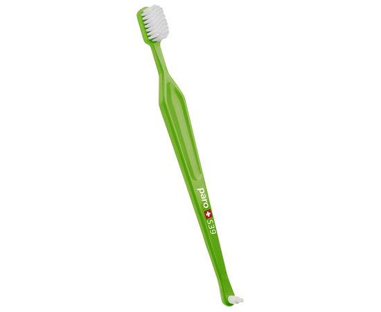 Зубна щітка м’яка paro® toothbrush S39 з монопучковою насадкою, салатова