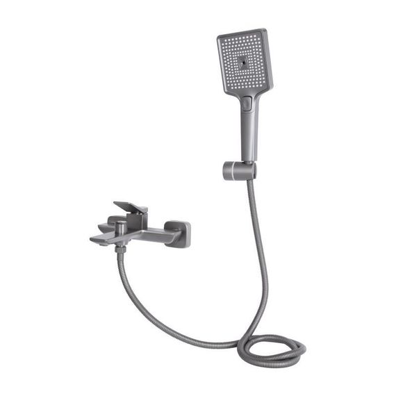Змішувач для ванни Qtap Presto (з душовим гарнітуром) QTPRE259GRP45584 Gunmetal Black | Зображення 2