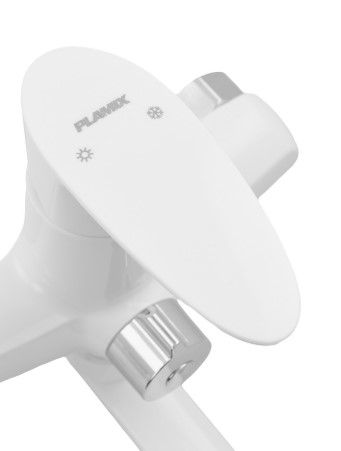 Змішувач для ванни Plamix Cezar-006 EURO SET White (з шлангом, лійкою та кронштейном) (PM0666) | Зображення 2