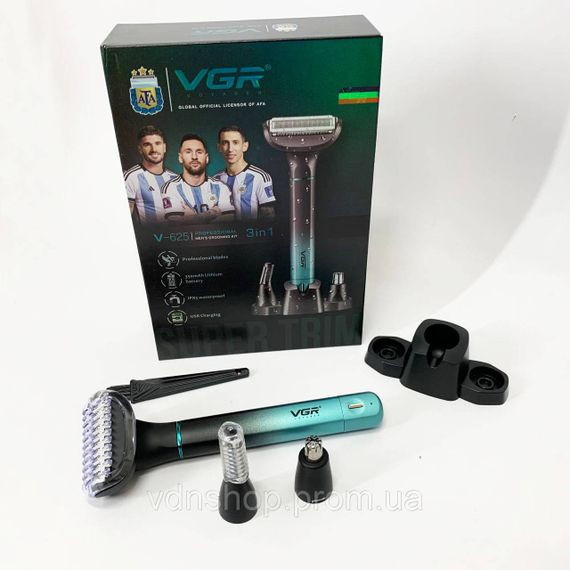 Компактная электробритва мужская VGR V-625, Аккумуляторная машинка для стрижки, Портативная бритва AV-23 | Зображення 5