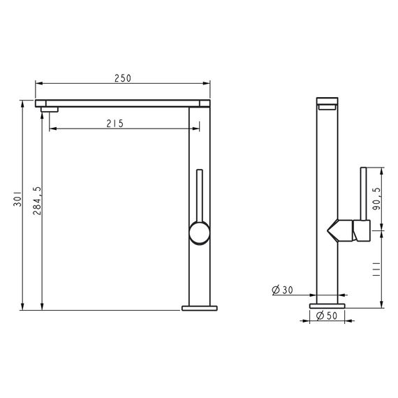 Змішувач для кухні WEZER EKO4G-01 BLACK | Зображення 1