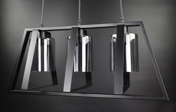 Люстра підвісна LOFT на 3 лампочки 26754 Чорний 40-120х30х75 см. | Зображення 1