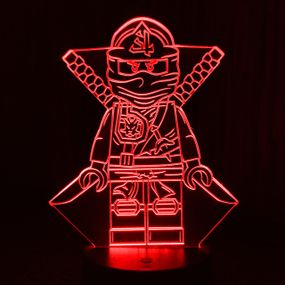 Акриловый светильник-ночник LEGO Ниндзяго красный tty-n001348