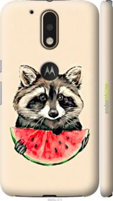 Чохол на Motorola MOTO G4 Єнотик з кавуном "4605m-511-2448"
