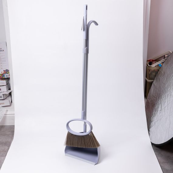 Набір віник і совок на довгій ручці для підлоги 25×25×95 (см) Фіолетовий HP-45-1V | Зображення 3