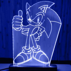 Акриловый светильник-ночник Соник 2 синий tty-n000103