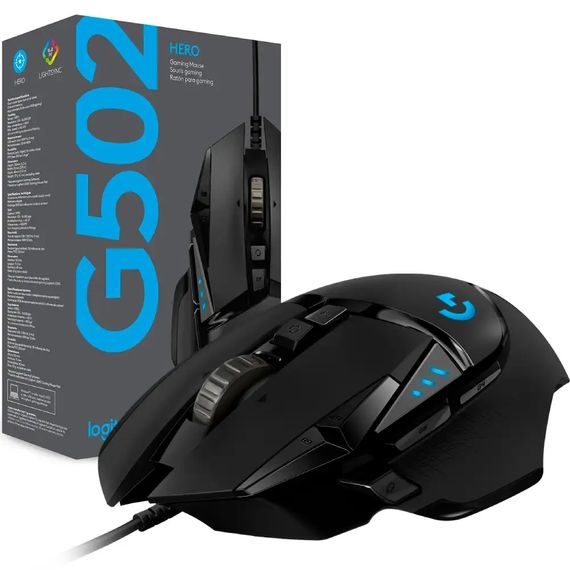 Мишка Logitech G502 Hero High Performance Gaming Mouse 11кн., 12000 dpi, чорна | Зображення 5