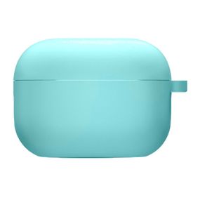 Силиконовый футляр с микрофиброй для наушников Airpods 4 Бирюзовый / Marine Green