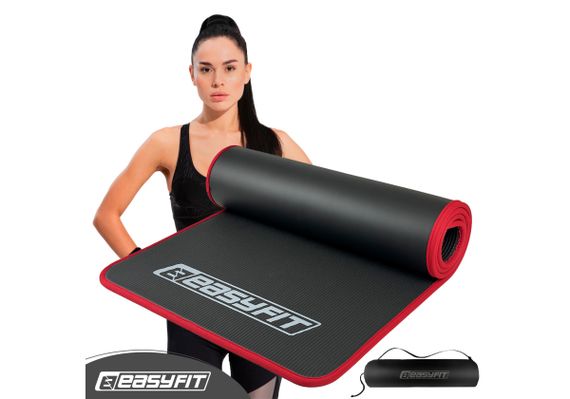 Килимок для йоги та фітнесу EasyFit Flex Pro з червоним кантом (EF-19192-BK)