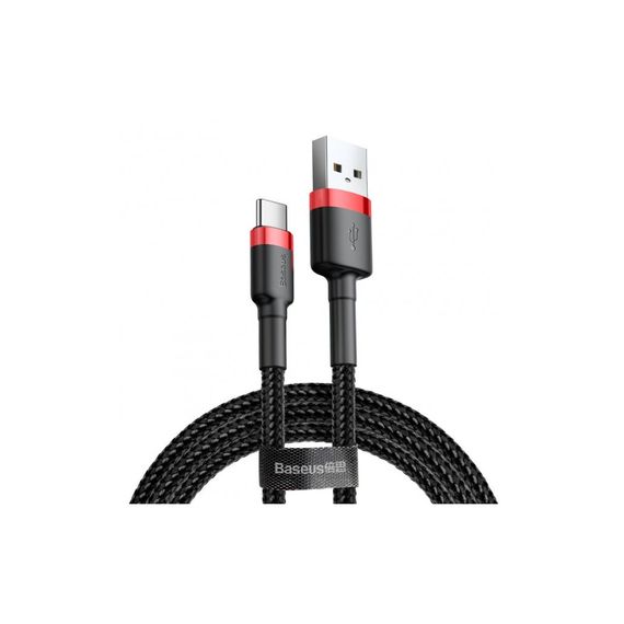 Дата кабель USB 2.0 AM to USB-C 2.0m 2A red-black Baseus (CATKLF-C91) | Зображення 2