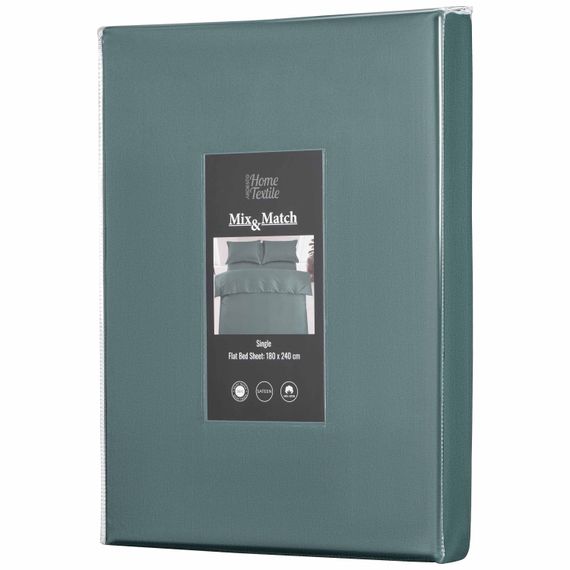 Простирадло Ardesto Mix&Match Premium, 180х240см, 100% бавовна, сатин, зелений (ART1824FSE)