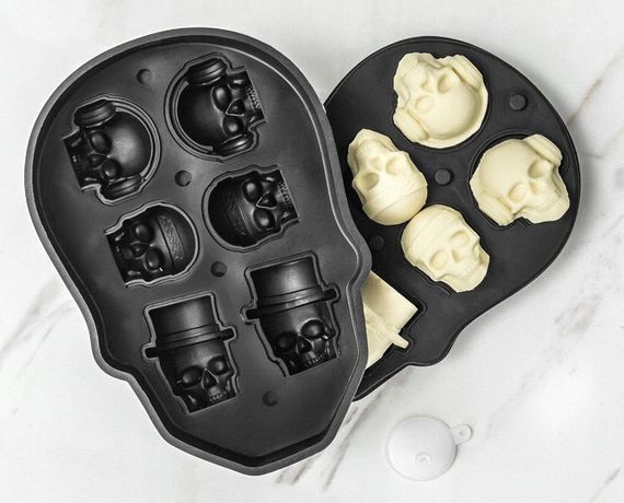 Форма харчова для льоду Череп 6 шт Силіконова форма у вигляді черепа для льоду   знижка | Зображення 1