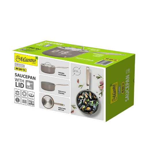 Ковш 1,9л з кришкою а/п Ceramic MR-4009-18S Maestro | Зображення 4