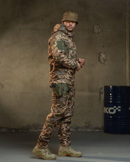 Демісезонний тактичний костюм софтшель Softshell rocket піксель НП4862 | Зображення 2