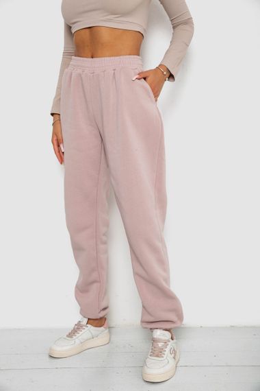 Спортивные штаны женские на флисе  -уценка, цвет бежевый, 238R58671-U-19 | Зображення 2