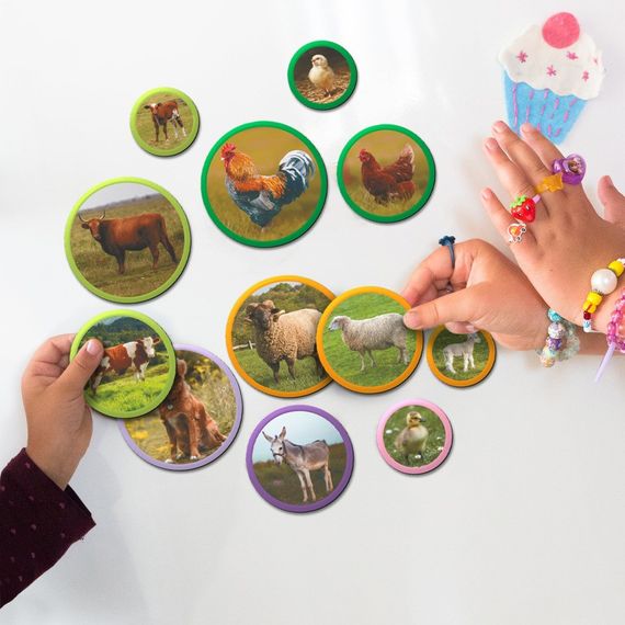 Дитячий магнітний набір Монтесорі "Родини тварин: ферма" 200271, 36 елементів | Зображення 4