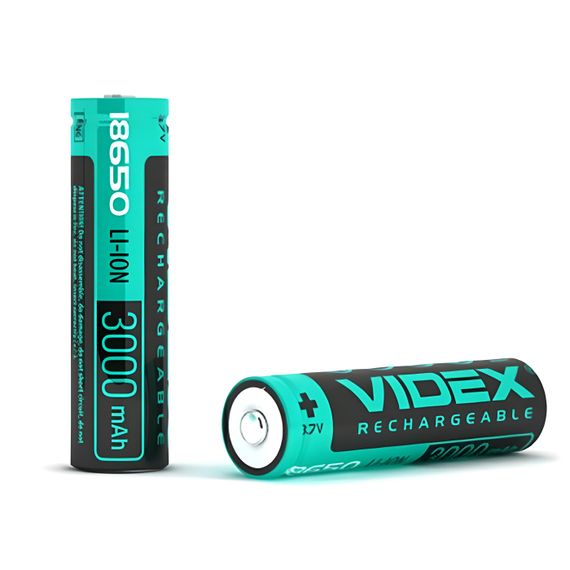 Акумуляторна батарея Li-Ion на 3000 mAh Videx 18650-P | із захистом | Зображення 1