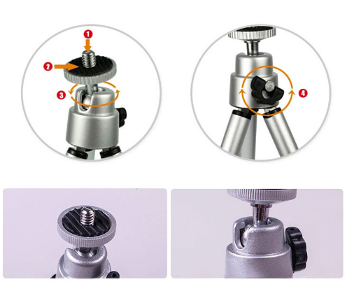 Мини штатив тренога Primo Tripod F2 + крепление для смартфона KR-01 | Зображення 3