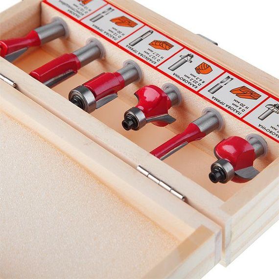 Набір фрез для деревини, 6 од. INTERTOOL HT-0072 | Зображення 5