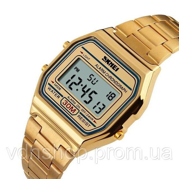 Наручные часы в ретро стиле SKMEI 1123GD, Водонепроницаемые мужские часы для мужчин с водозащитой RL-75 | Зображення 1