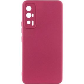 Чехол Silicone Cover Lakshmi Full Camera (A) для Xiaomi Poco F5 Pro Full camera, Бордовий/Marsala