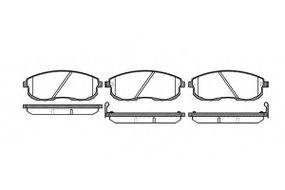 Колодка гальм. диск. NISSAN MAXIMA QX 94-99 передн. (вир-во REMSA) REMSA 029312 на NISSAN MAXIMA II седан (J30)