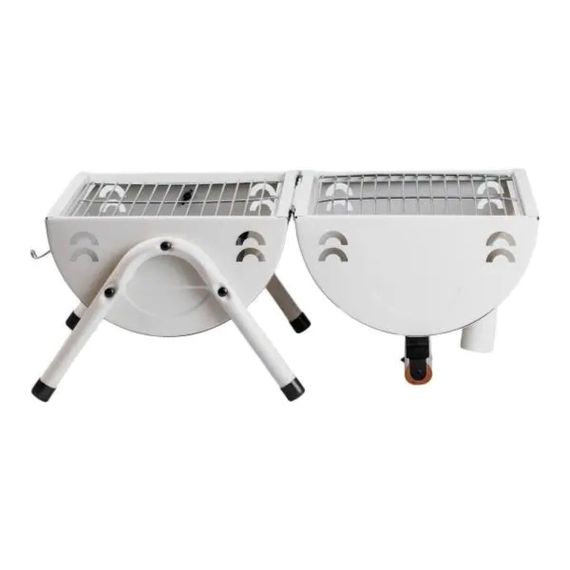 Мангал угольный двусторонний 38×28×40 см с решеткой белый HP452GBE | Зображення 5