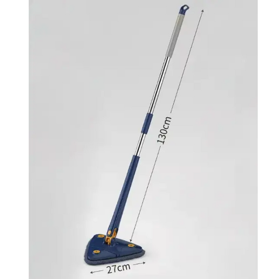 Швабра трикутна телескопічна з віджиманням для миття вікон, дзеркал, підлог, з функцією повороту на 360° | Зображення 9