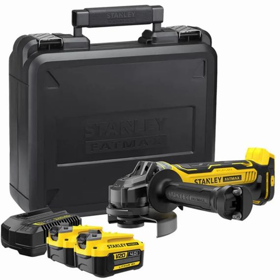 Шліфмашина кутова акумуляторна безщіткова Stanley FATMAX з АКБ та ЗП SFMCG700M2K | Зображення 5