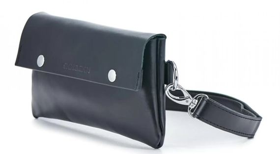 Шкіряна поясна сумка Skin and Skin Crossbody Bag M 24x13x3.5 см Чорна (WB01BL) | Зображення 2