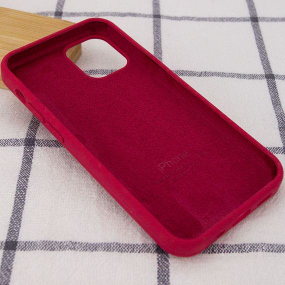 Чохол Silicone Case Full Protective (AA) для Apple iPhone 14 (6.1") Червоний / Rose Red | Зображення 2