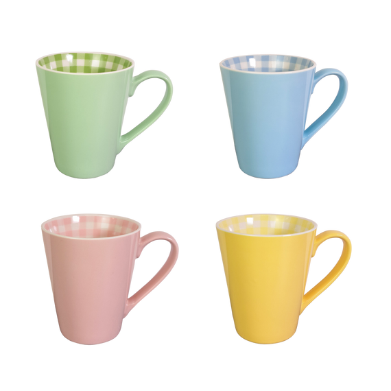 Чашка Кольорова клітинка VT-C-188380 Vittora, 380мл