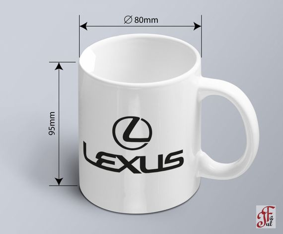 Чашка  з принтом авто логотип Lexus  (02010102004) | Зображення 1