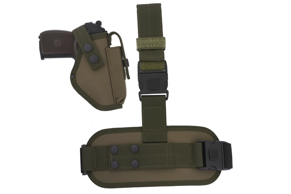 Кобура для ПМ-Макарова стегновий з платформою (oxford 600d, хакі Олива зелена) MAS | Зображення 4