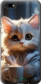 Чохол на Huawei Honor 7A Білий кіт "5646u-1805-2448"