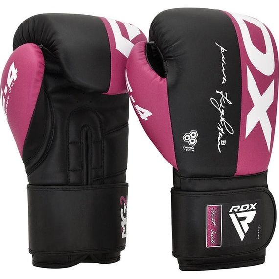 Боксерські рукавиці RDX REX F4 PINK/BLACK-8 унцій (капа в комплекті) | Зображення 2