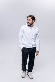 Худи чоловіче (unisex) біле двохнитка