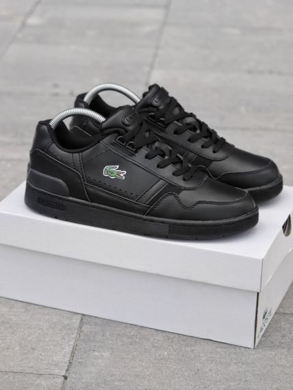Демісезонні кросівки Lacoste натуральна шкіра + текстиль колір чорний | Зображення 2