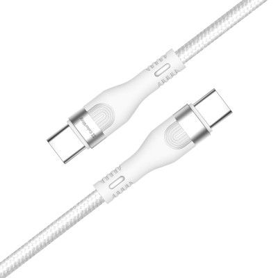 Дата кабель USB-C to USB-C 1.0m (PD Fast Charging 240W) 5А white ColorWay (CW-CBPDCC065-WT) | Зображення 5