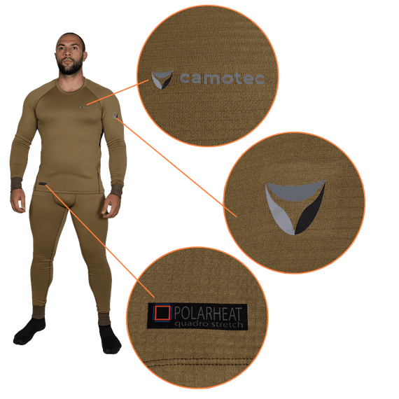 Термобілизна Polarheat quadro stretch 3.0 Tan (7295), XL | Зображення 3