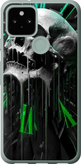 Чехол на Google Pixel 5 Череп-часы "4100u-2044-17620"