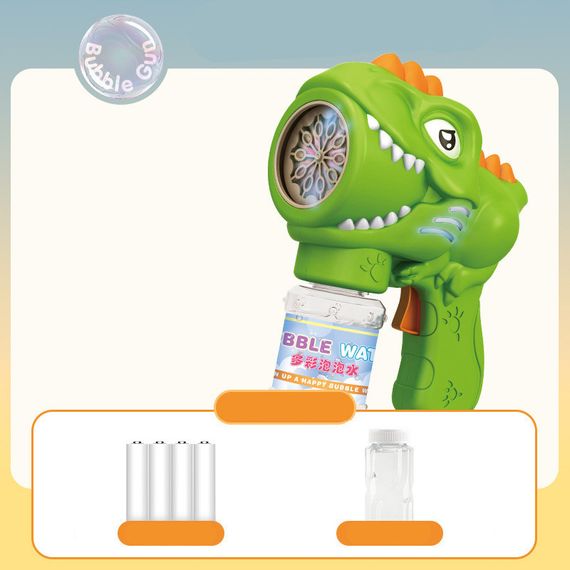 Пистолет с мыльными пузырями H007 Dinosaur + bottle 50ml Green | Зображення 2