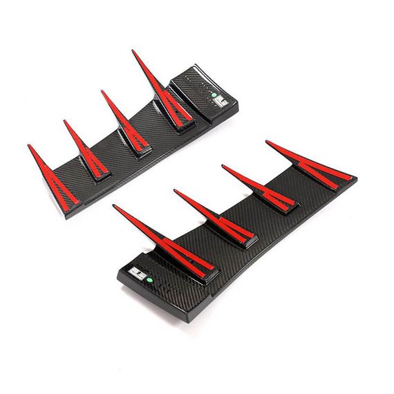 Накладки на передній бампер V2 (2015-2020, Карбон) для Ауди R8 2015- рр | Зображення 4